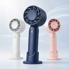 Mini Ventilador Portátil de Mão com Base Compacto Leve para Casa Escritório e Viagens