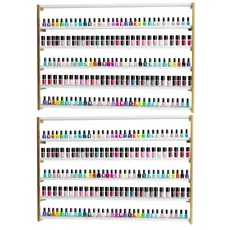 2x Nichos Expositores de Esmaltes Grande Manicure Industrial Suporte Esmalteira Metalon Prateleiras