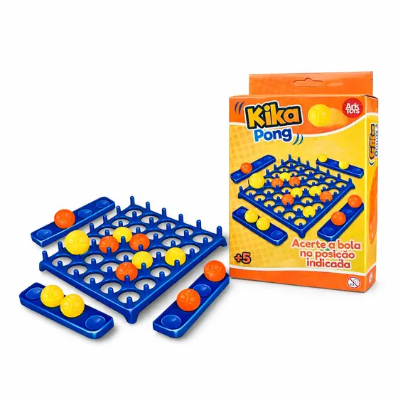 Jogo Educativo Kika Pong Infantil Raciocínio Lógico Peças Coloridas Brinquedo Interativo