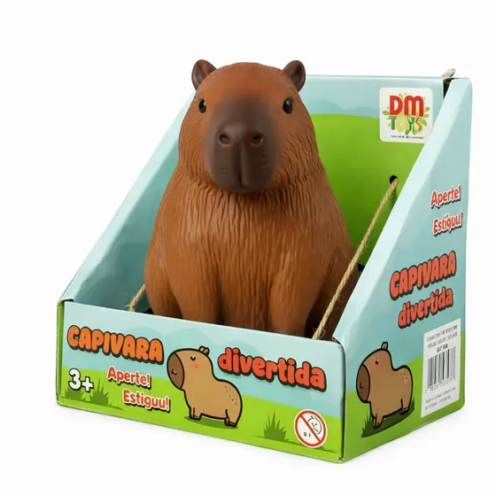 Capivara Squishy Anti Stress Macia Estica e Aperta Brinquedo Divertido Relaxante