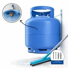 SUPORTE BOTIJÃO DE GÁS PAREDE C/ 2 PARAFUSOS E BUCHAS KIT