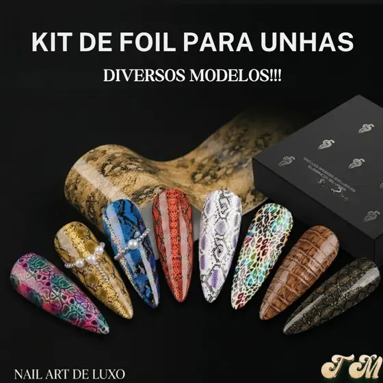 Foil Adesivo Transfer Para Unhas | Nail Art Design – Escolher variações - SQ7691