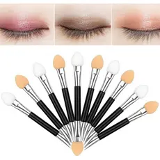 Pincel Kit 12UN Aplicador De Sombra Pó Cromado Pó Holográfico Maquiagem Nails art - SQ5355