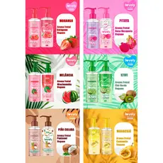 Kit Spa Corporal Lovely Frutas – Esfoliante + Sabonete + Hidratante + Body Splash Face Beautiful