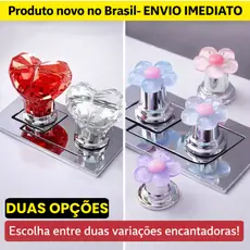 Botão De Descarga Puxador De Gaveta Multiuso Em Forma De Flor Ou Coração - SQ7966/67