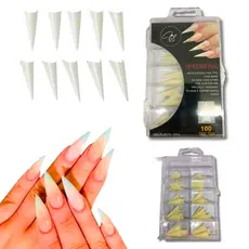 Tips Vamp 100 Unidades para Alongamento de Unhas | Tamanho Curto - SQ5061B