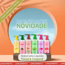 Sabonete Facial e Corporal Lovely 200ml Face Beautiful – Gel de Limpeza Frutado com Ativos Naturais