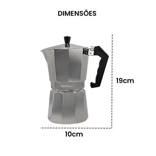 Cafeteira Italiana Moka Express Aluminio Tradicional Capacidade 9 Xicaras Cafe Espresso