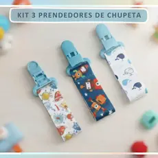 Prendedor De Chupeta Bico Bebê Kit Com 3 unidades Universal Menina Menino MAM NUK LILLO ENVIO RAPIDO
