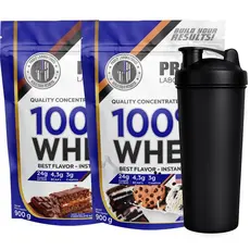 Kit 2x 100% Whey Concentrado 900g (1800g) + Coqueteleira