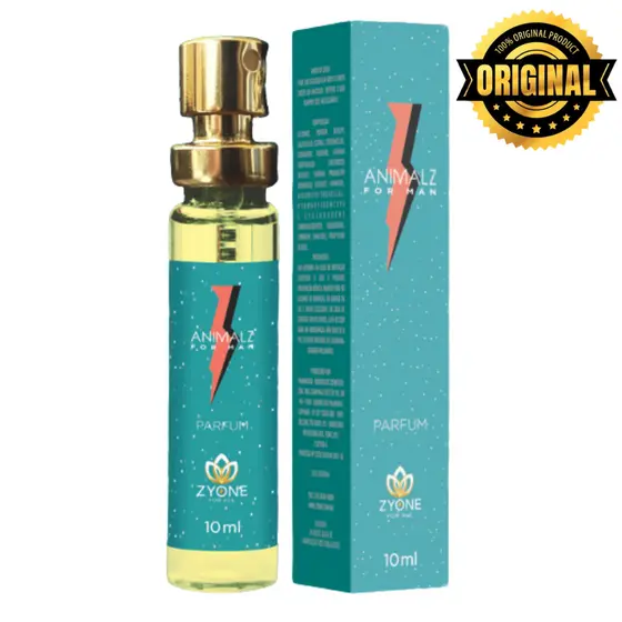 Animalz Zyone Cosméticos Masculino Parfum 10ml Alta Fixação Essência Premium