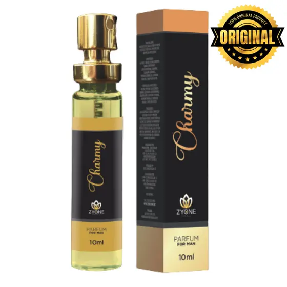 Charmy Zyone Cosméticos Masculino Parfum 10ml Alta Fixação Essência Premium