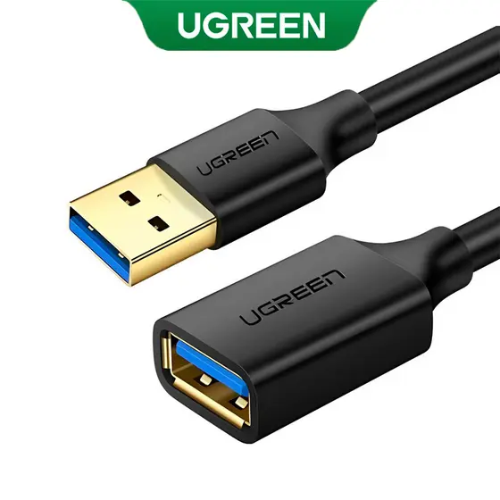 UGREEN Cabo Extensor Usb A 3.0 Macho/Fêmea 5Metros Preto