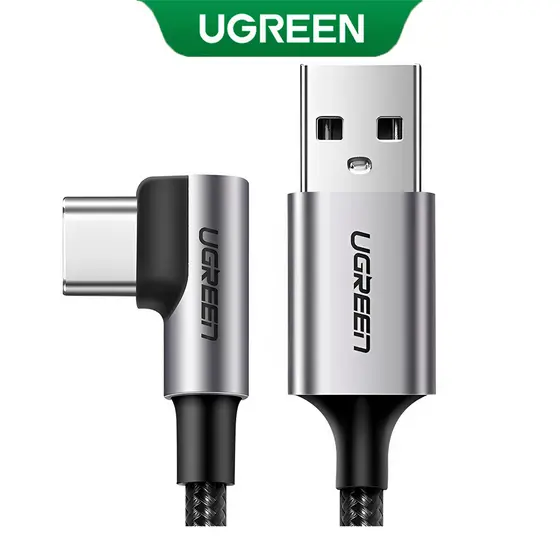 UGREEN Cabo Usb A 2.0 para Usb C Angular 1 Metro Preto