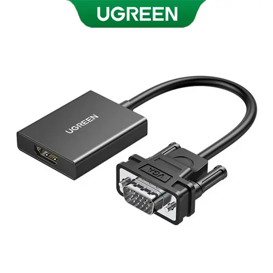 UGREEN Adaptador VGA para Hdmi Macho/Fêmea Preto
