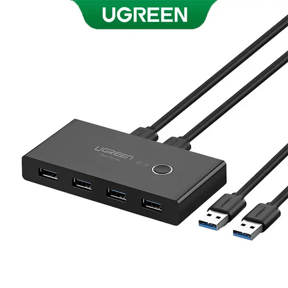 UGREEN Switch Switcher Usb 3.0 4 em 1 Preto