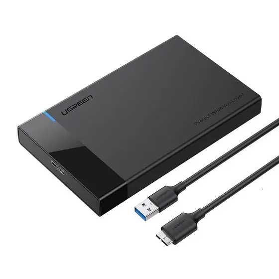 Case Gaveta Ugreen Usb 3.0 para  Hd Externo 2.5 pol. Preto