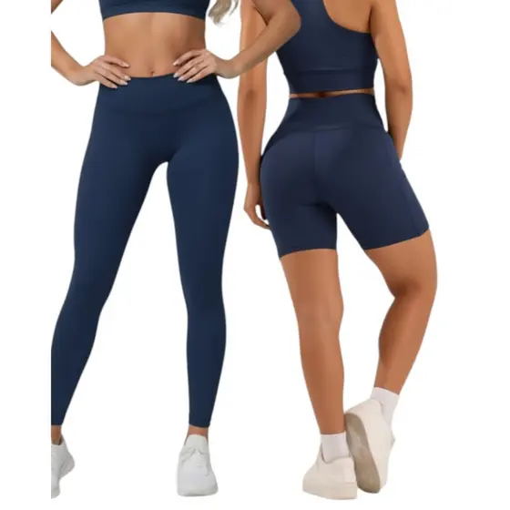 Kit 1 shorts curtos + 1 calça legging  academia treino zero transparencia