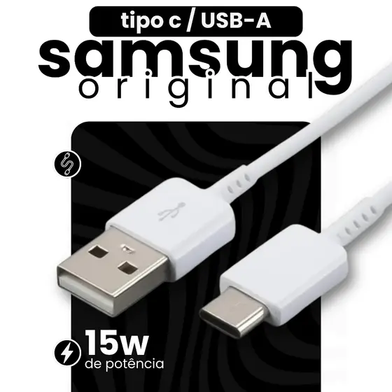 Cabo Samsung ORIGINAL  USB-C – S20fe A05 A06 A15 A16 A14 A24 A25 A26 A34 A35 A36 A54 A55