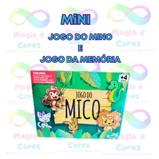 Brinquedo Educativo. Mini Jogo do Mico e Mini Jogo da Memória. 2 em 1