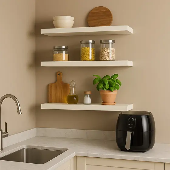 PRATELEIRA MDF BRANCO 80|60|40X15CM Branca Suspensa nichos Escritório Cozinha Banheiro Sala Quarto Branco Madeira
