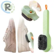 Escova Limpa Sapato Tenis Boné Roupa com Dispenser Reservatorio Sabão Liquido Sabonete