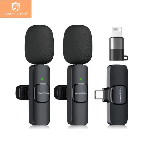 H'maston MK-17 Microfone Sem Fio Tipo-c Lapela Celular Profissional Android