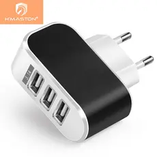 H'maston CB03 3USB 3.1A carregador portátil Original 3 Entradas Fonte USB Rápido LED