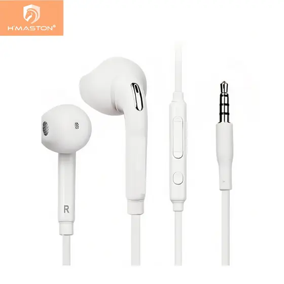 H'maston S6 Fone De Ouvido 3.5mm Com Fio e Microfone Fone 1,2metor P2