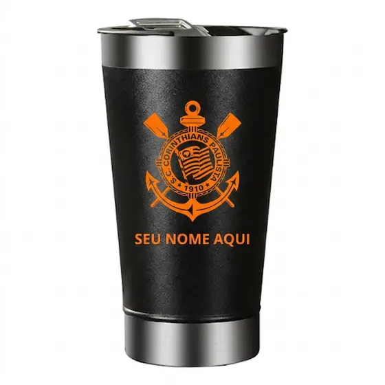 Copo Térmico Personalizado Corinthians com seu Nome 473 ml I