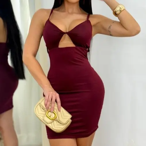 Vestido Feminino Tubinho Midi e Colado Super Elegante Zero Transparecia + Bojo