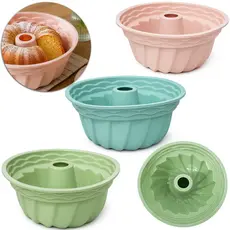 FORMA DE SILICONE REDONDA PARA BOLO / TORTA / PUDIM COM TUBO 10,5X24CM