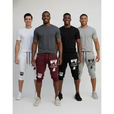 Kit 4 Bermuda Skinny Masculina Jogger Moletom New York Verão
