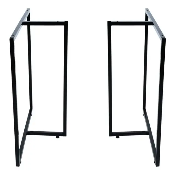 Pé Mesa Estilo Industrial Moderna Modelo T Ferro - 2 Peças