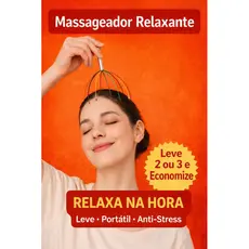 Massageador de Couro Cabeludo Tipo Aranha Relaxamento Anti stress Cabeça.