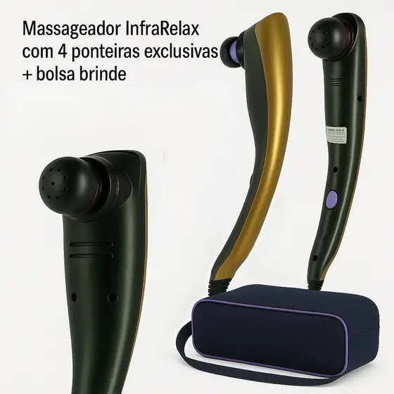 Massageador Profissional Massagem Elétrico Corporal Portátil Vibratório Infravermelho Dor Muscular.