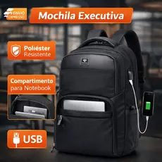Mochila Executiva Masculina Primicia Premium Notebook USB 15.6 Resistente Acolchoada Design Moderno