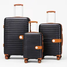 Kit 3 Malas de Viagem P M G Bordo Primicia ANAC com Cadeado TSA Rodinhas 360° ABS Resistente Rígida