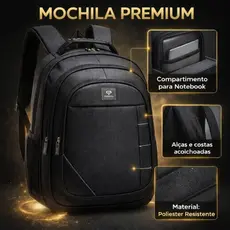 Mochila Executiva Primicia Notebook Espaçosa Reforçada Trabalho Faculdade Resistente Casual