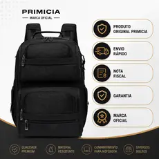 Mochila Executiva Primicia Notebook Trabalho Antifurto Espaçosa Resistente Faculdade Passador Mala