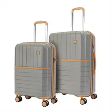 Kit 2 Malas de Viagem Primicia Bagagem e Bordo Premium Rodinhas 360° Padrão Anac Cadeado Tsa Senha