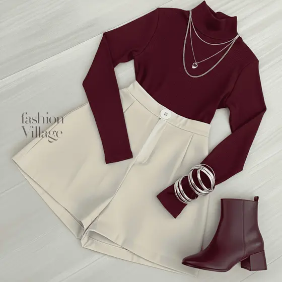 Conjunto2 UM bory body Manga Longa + Short BEGE São João Moda Blogueira 2026