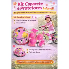 kit de proteção infantil Capacete Cotoveleira Joelheira SEGURANÇA Bike Skate Patinete bicicleta