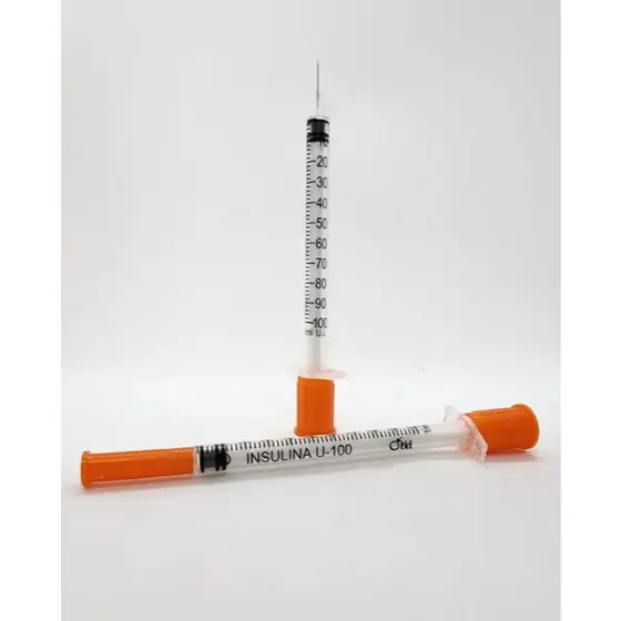 kit 10 seringas de insulina 8mm x 0,30mm 1ml seringas descartáveis 10 unidades com agulha fixa