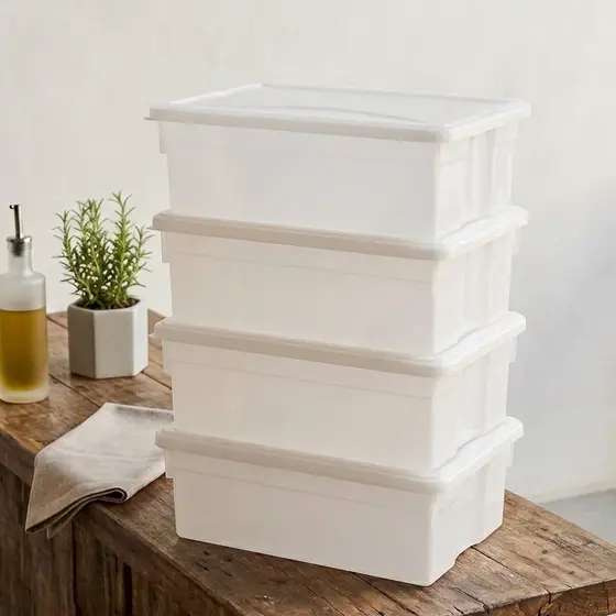 Kit 4 Caixa Organizadora 11L Geladeira Freezer para Carnes e Açougue