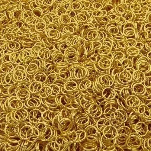 Argola Elo Metal P/ Bijuterias Dourado 4mm*0.7mm 100 Peças