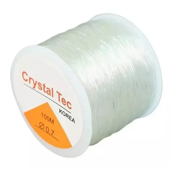 Fio De Silicone Elástico P/ Pulseiras -0.7mm/ 0.8mm/1.0mm - 100-500 Metros atacdo--tigre