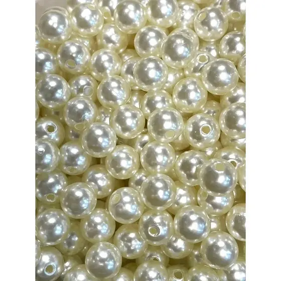 100 Pçs Miçanga Pérolas Abs Com Buracos 10mm 50g tigre