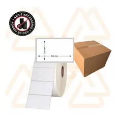 01 Rolo Etiqueta Térmica Adesiva 50x30 1 Coluna (NÃO NECESSITA DE RIBBON)