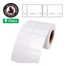 1 Rolo Etiquetas Adesivas Térmica 40x25 2 Colunas